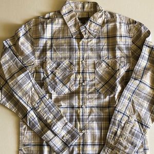 Old Navy Men’s western long sleeved snap buttons down plaid shirts